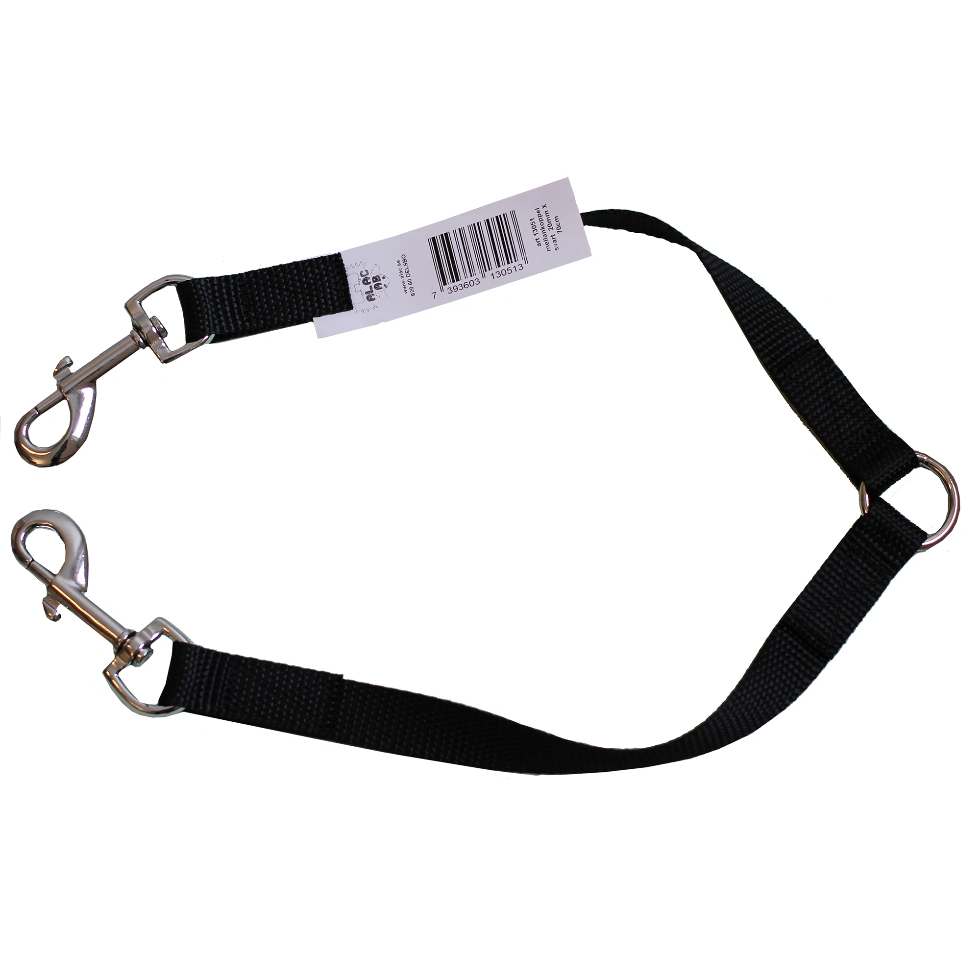 Dobbelt Hundesnor Nylon sort L